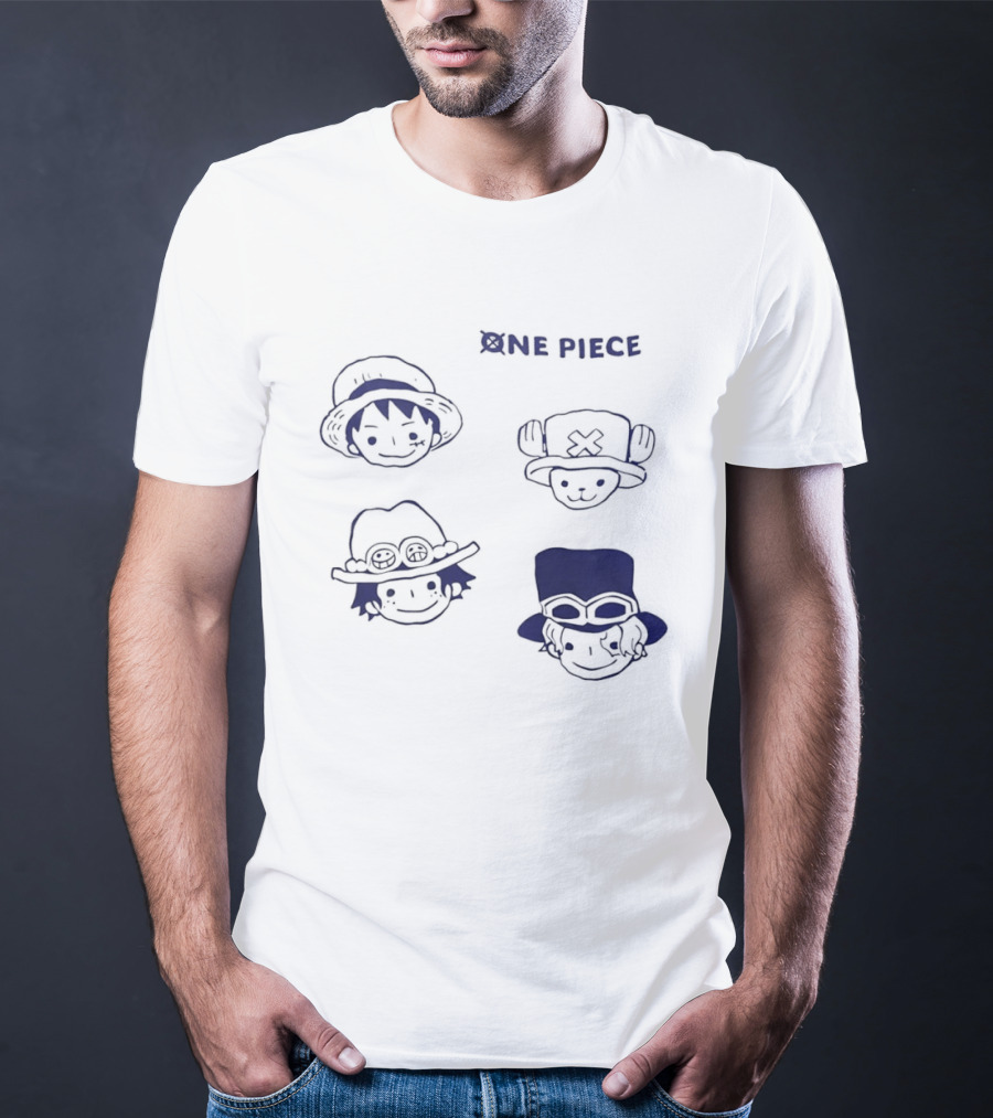 One Piece Luffy Ace Sabo Chopper Characters Manga Anime T-Shirt