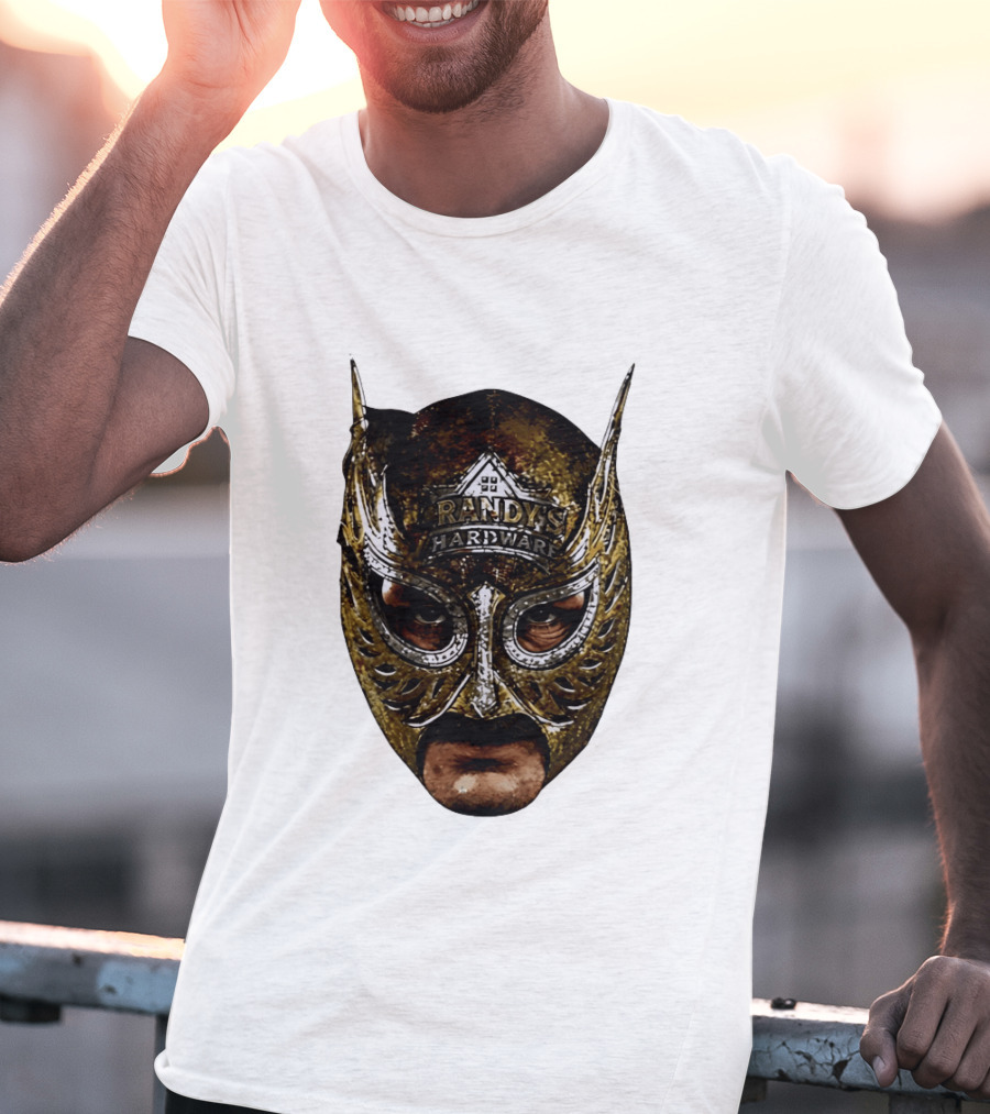 Randy's Hardware Luchador Mask Metallic Gold T-Shirt