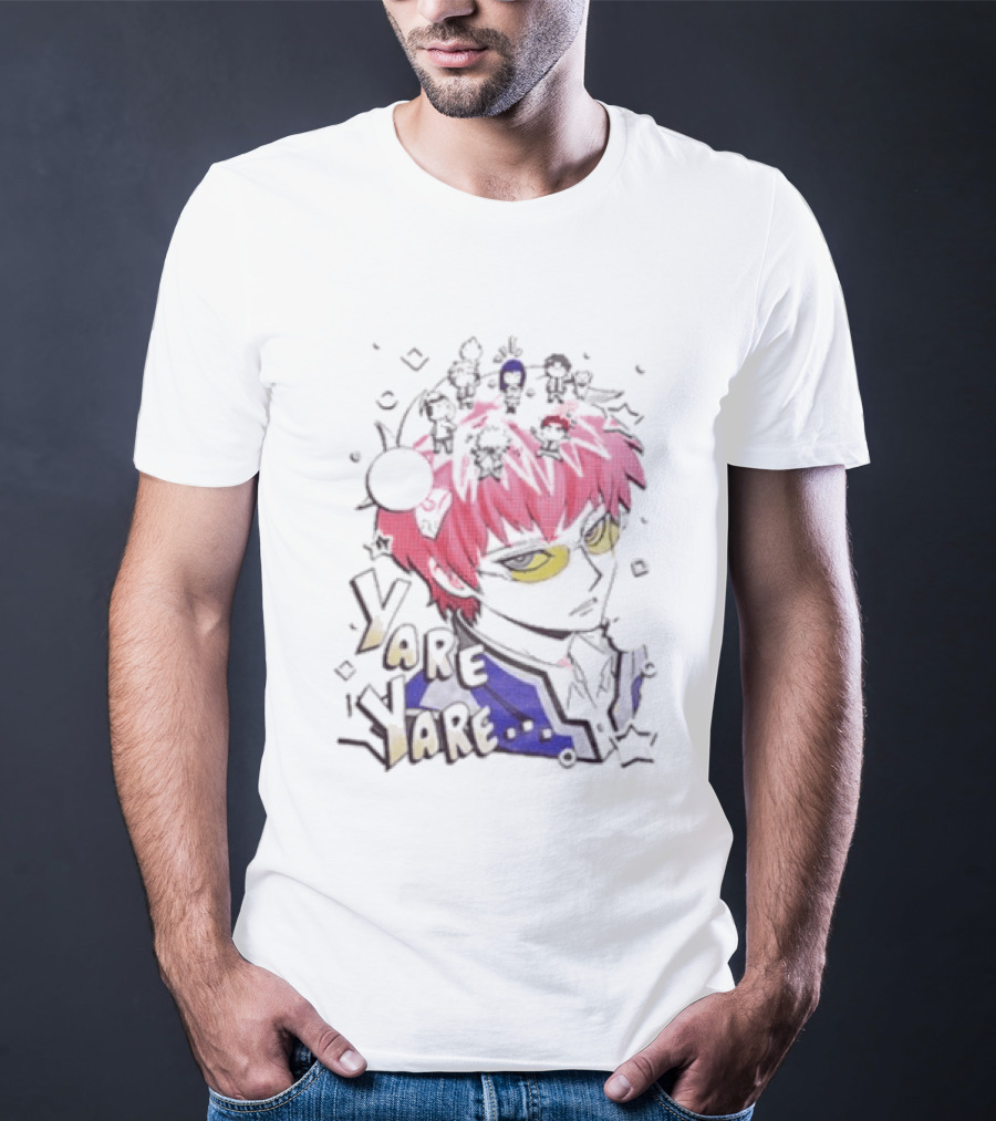 Yare Yare Saiki Kusuo The Disastrous Life Of Saiki K Anime Character Pink Hair Psykickers T-Shirt
