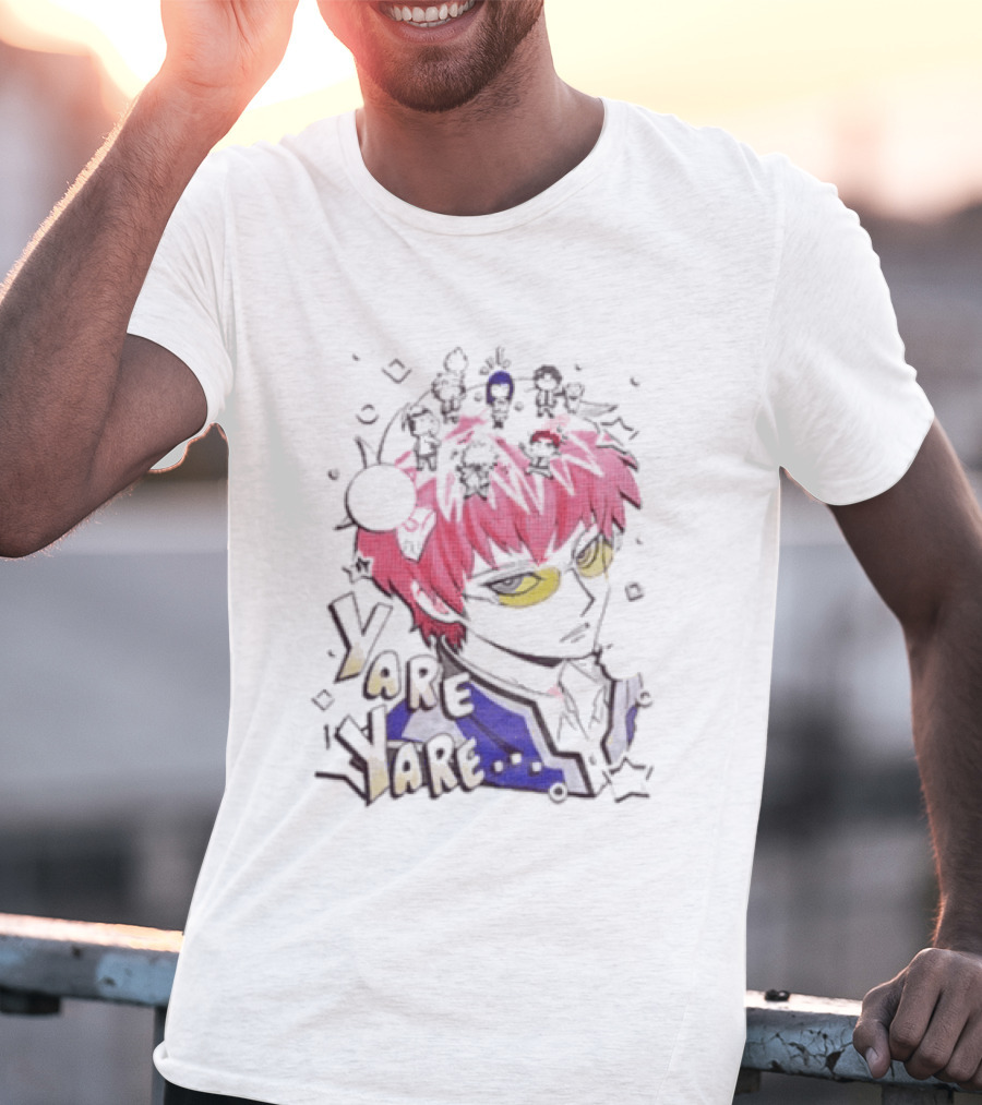 Yare Yare Saiki Kusuo The Disastrous Life Of Saiki K Anime Character Pink Hair Psykickers T-Shirt