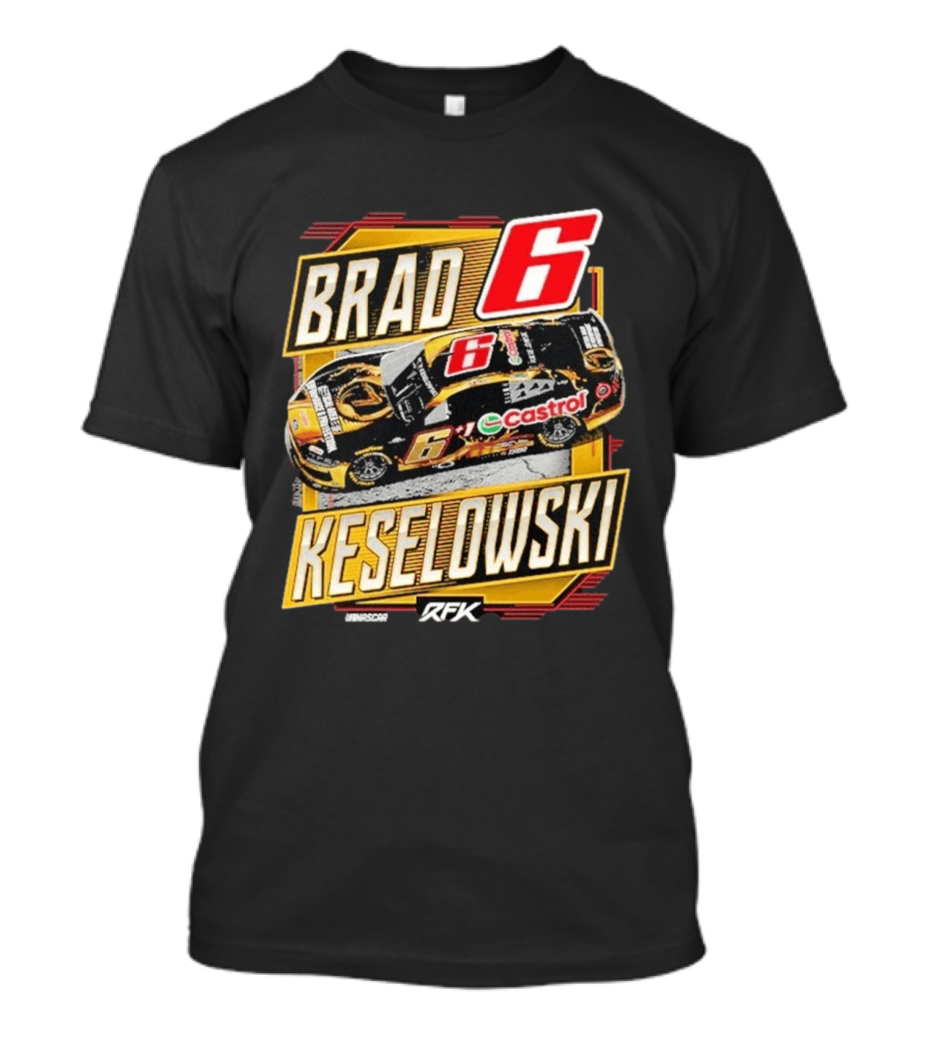 Brad Keselowski RFK Racing NASCAR Castrol Number 6 T-Shirt