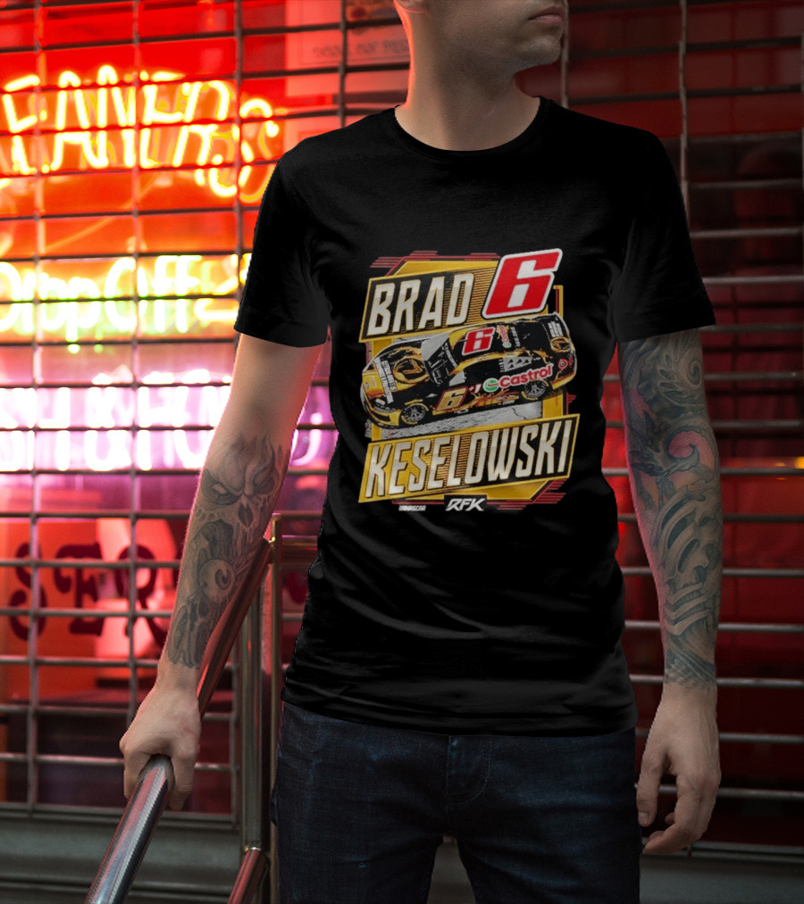 Brad Keselowski RFK Racing NASCAR Castrol Number 6 T-Shirt