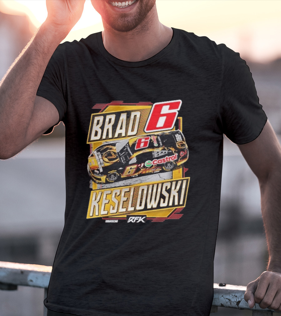 Brad Keselowski RFK Racing NASCAR Castrol Number 6 T-Shirt