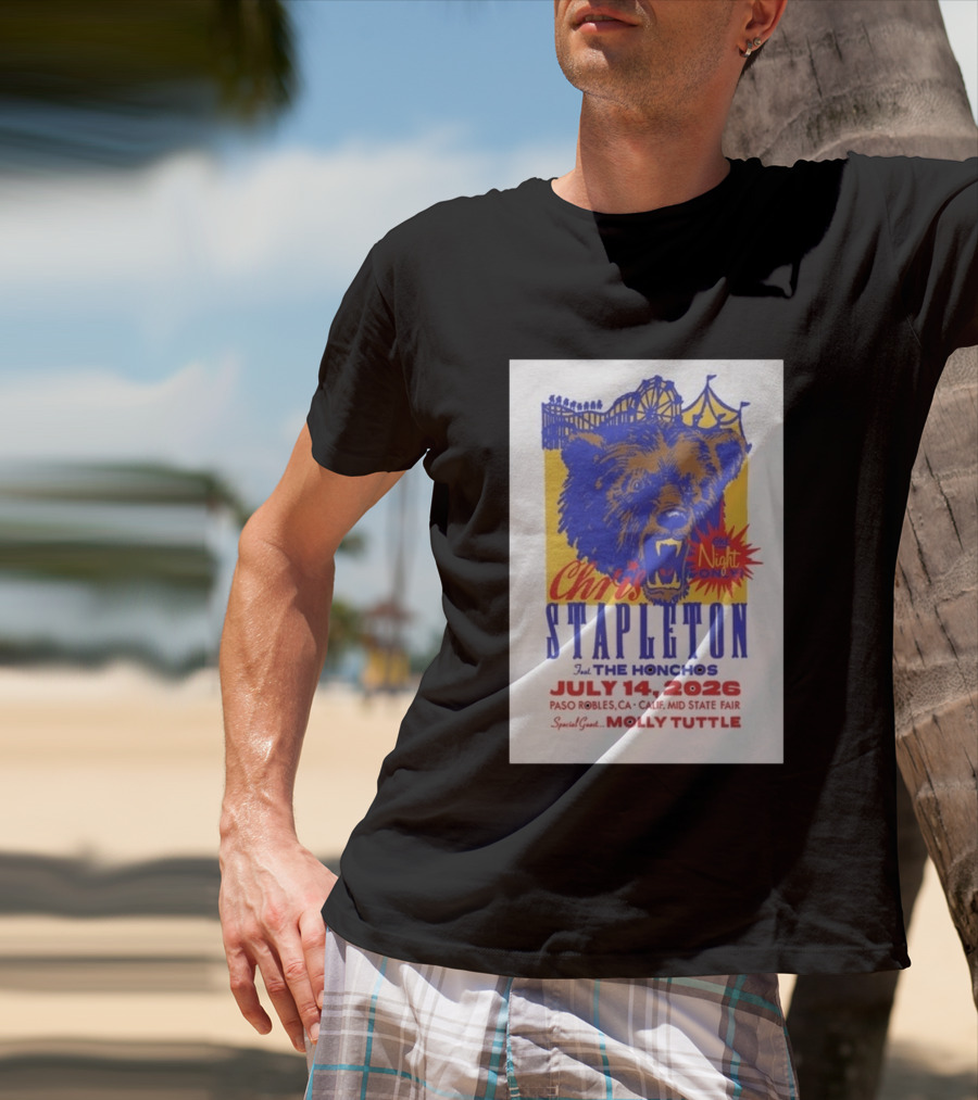 Chris Stapleton Live Concert Paso Robles CA July 14 2026 Featuring The Honchos Special Guest Molly Tuttle T-Shirt