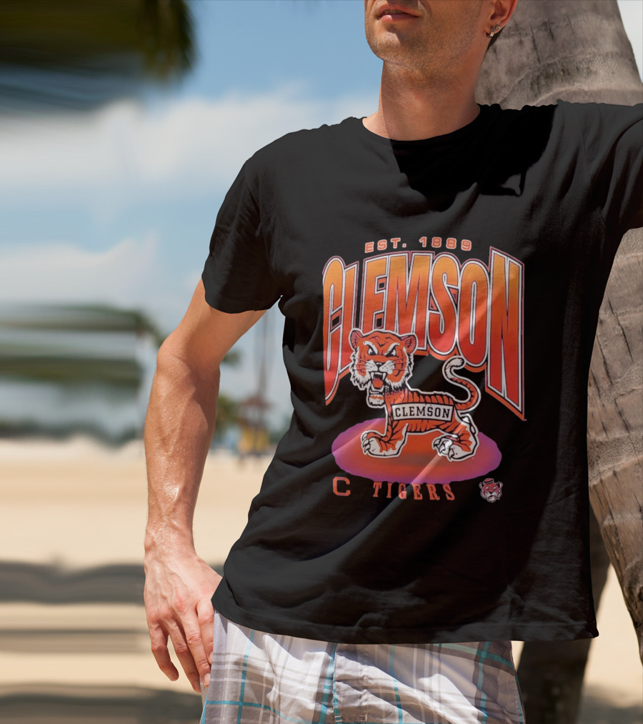 Clemson Tigers Est 1889 Iconic Clemson Football Tiger T-Shirt