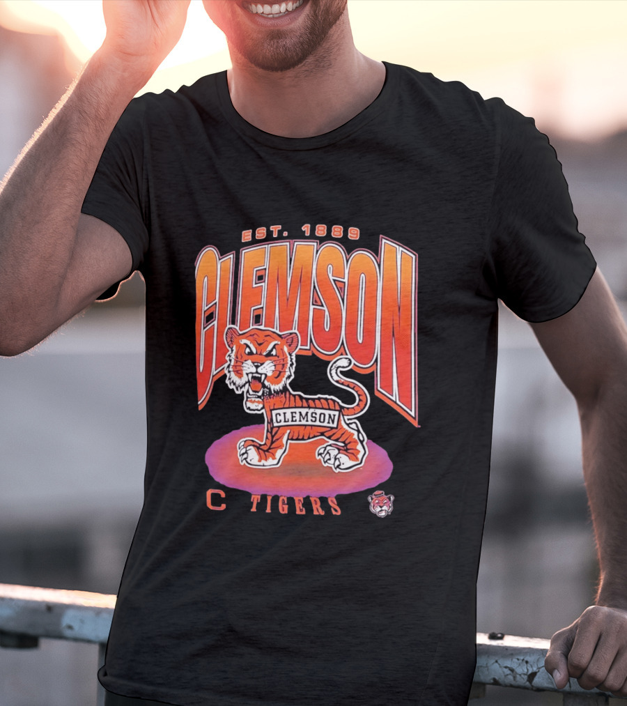 Clemson Tigers Est 1889 Iconic Clemson Football Tiger T-Shirt