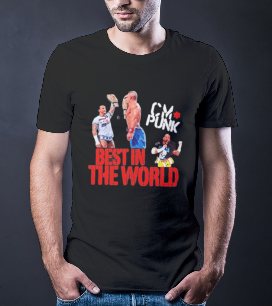 CM Punk WWE Best In The World Collage Wrestling T-Shirt