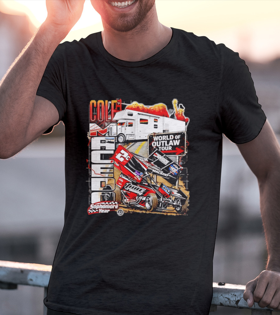Cole Macedo World Of Outlaw Tour 2C Racing Sophomore Year T-Shirt