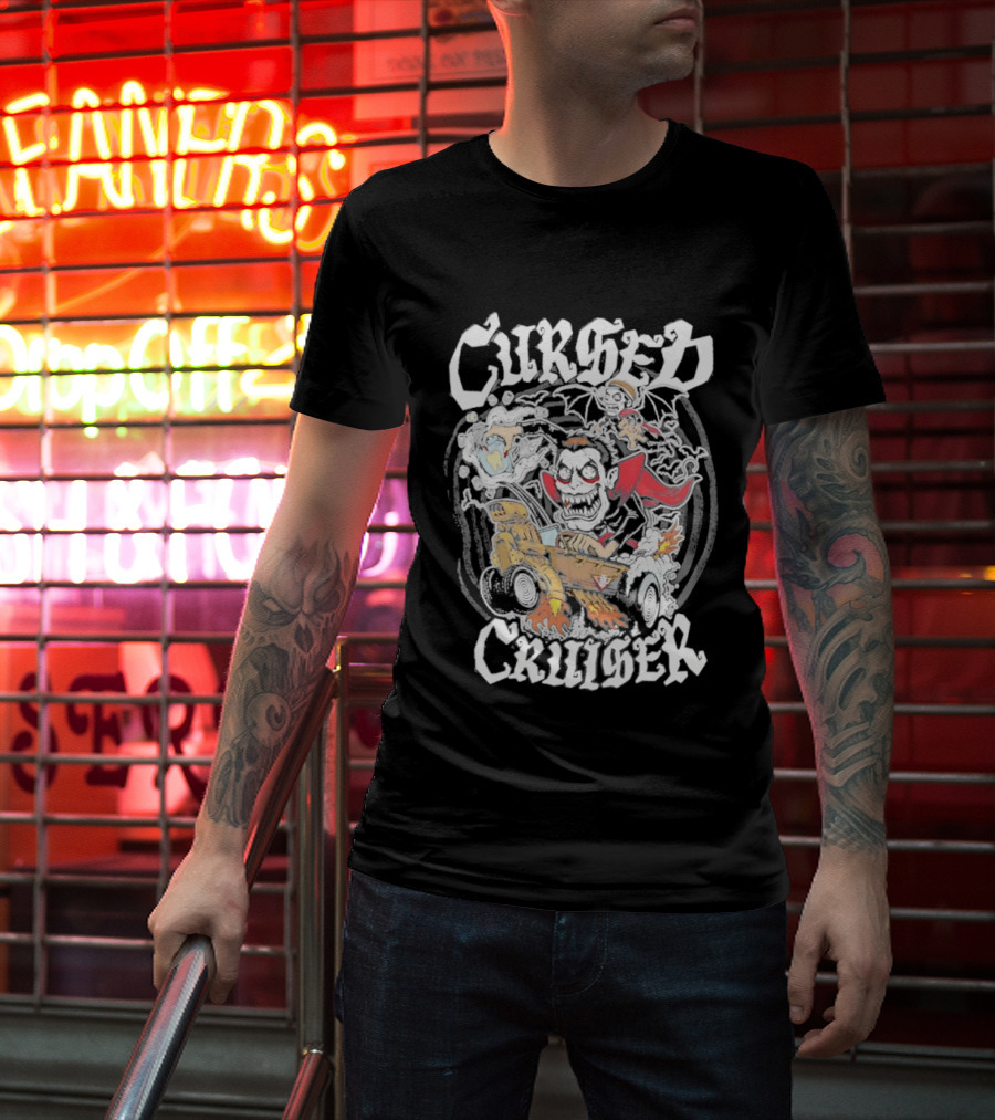 Cursed Cruiser Danhausen Monster Riding Vehicle T-Shirt