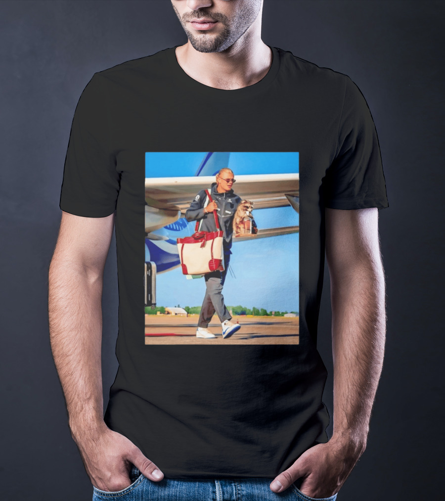 Erling Haaland Returns To Norway With Taxidermy Whiskey Raccoon T-Shirt