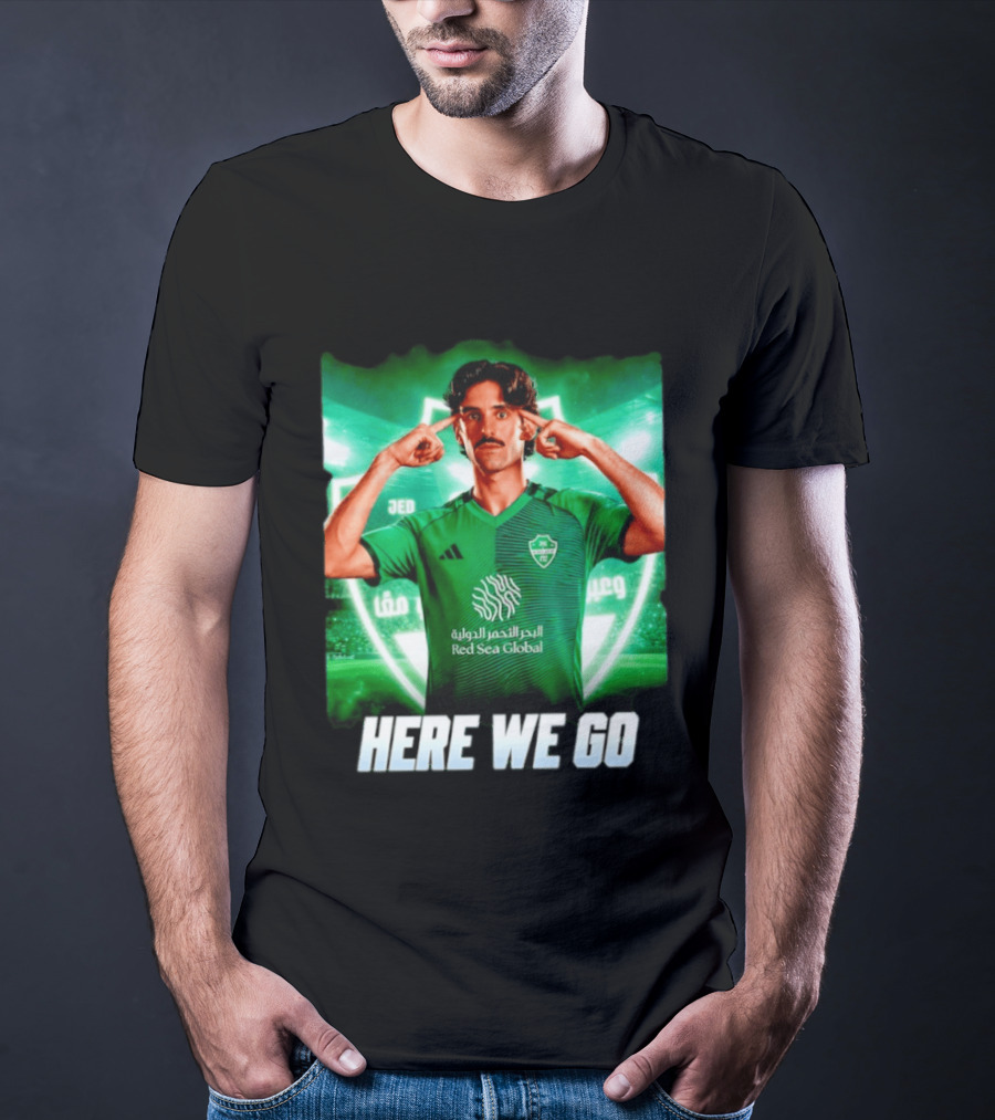 Francisco Trincão Al Ahli Transfer Here We Go Green Jersey T-Shirt