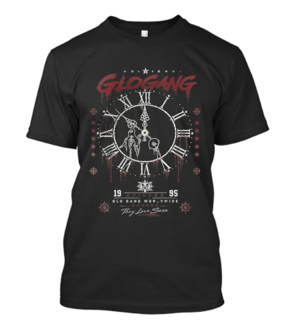 Glo Gang 3 Hunna They Love Sosa Chicago 1995 Roman Numerals T-Shirt