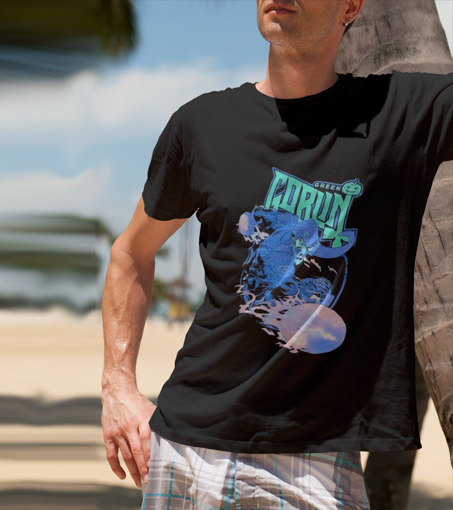 Green Goblin Pumpkin Marvel Comic Book Character Villain T-Shirt