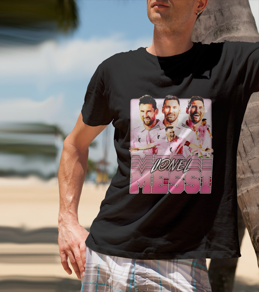 Lionel Messi Inter Miami Celebration Pink Jersey T-Shirt