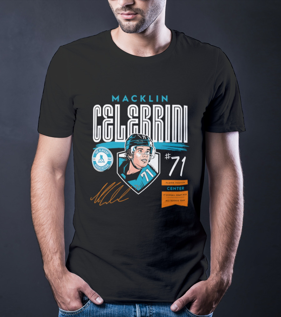 Macklin Celebrini NHLPA Player Association 71 T-Shirt
