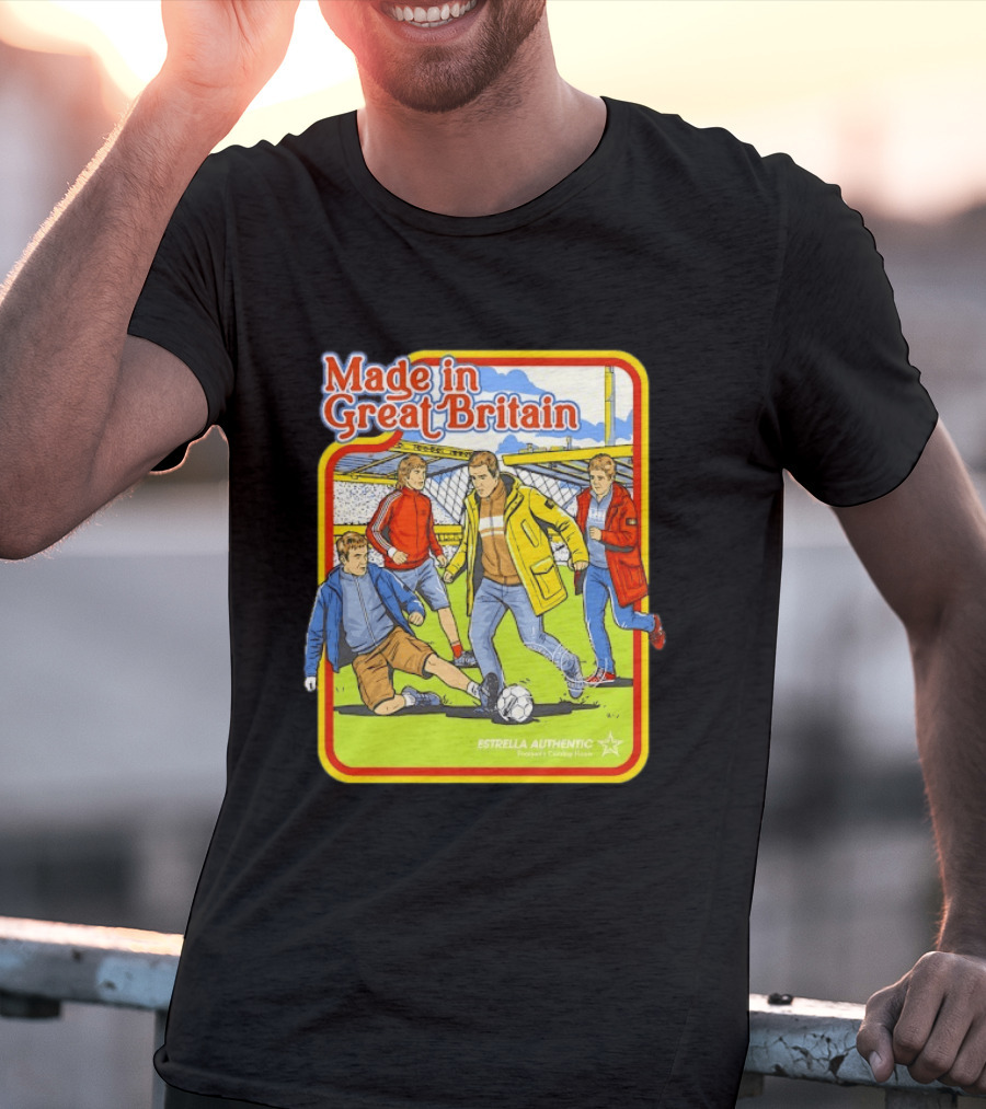 Made In Great Britain Estrella Authentic Football's Coming Home Soccer Game T-Shirt