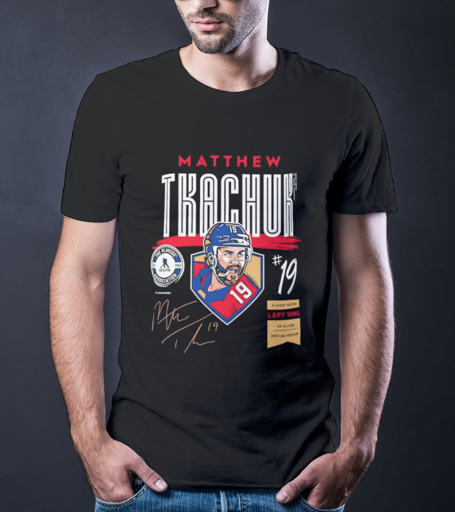 Matthew Tkachuk No19 Florida Panthers Left Wing Hockey Player T-Shirt