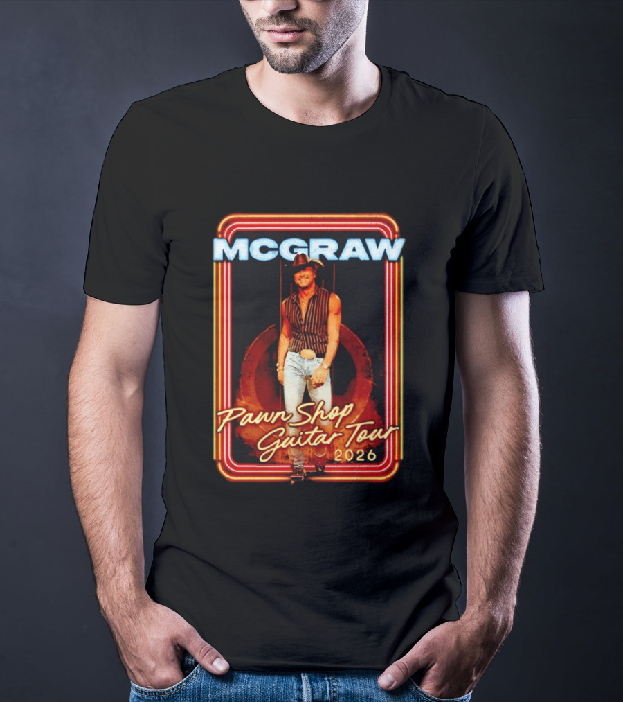 McGraw 2026 Pawn Shop Guitar Tour Country Music T-Shirt