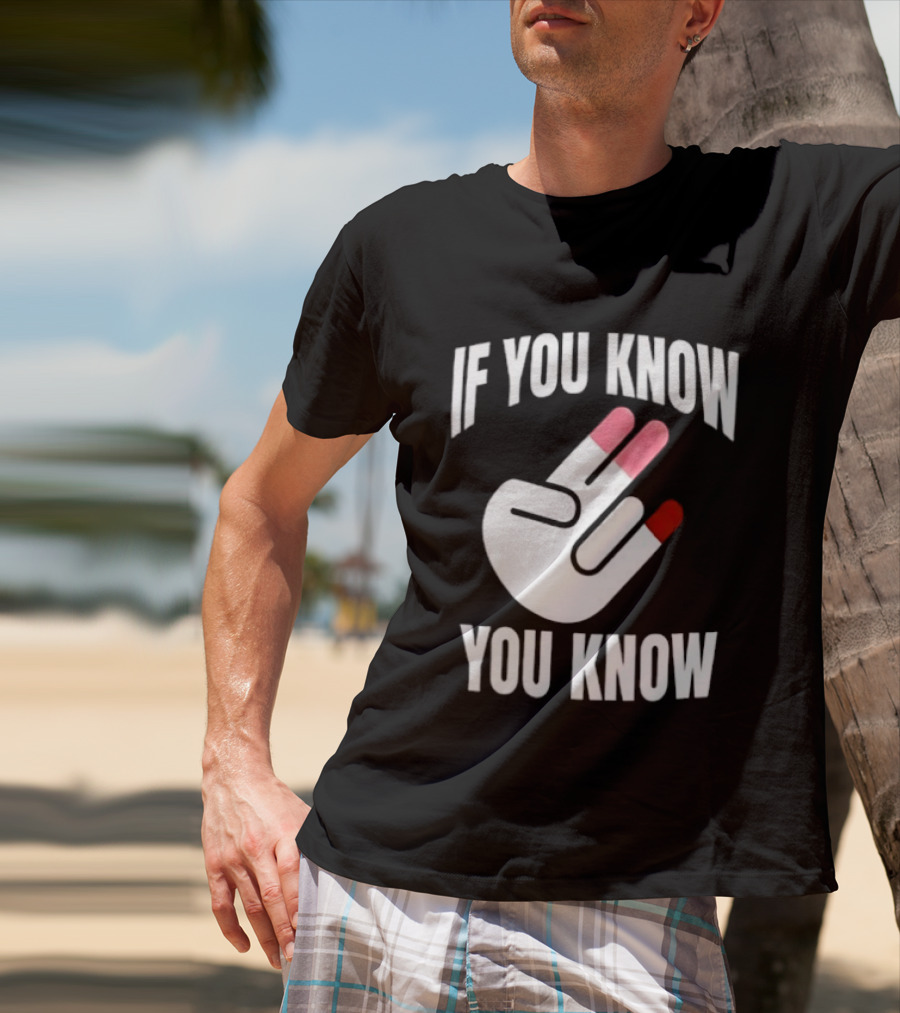 If You Know You Know Hand Gesture IYKYK Text And Finger T-Shirt