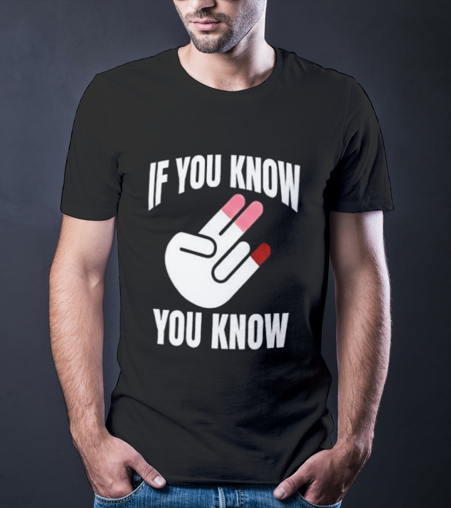 If You Know You Know Hand Gesture IYKYK Text And Finger T-Shirt