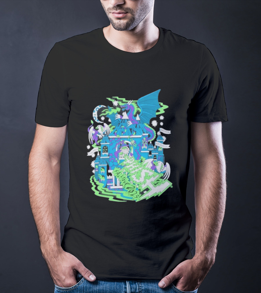 Phish Fall 2023 Crumbling Castle Chicago Nashville Dayton Dragon Fantasy T-Shirt