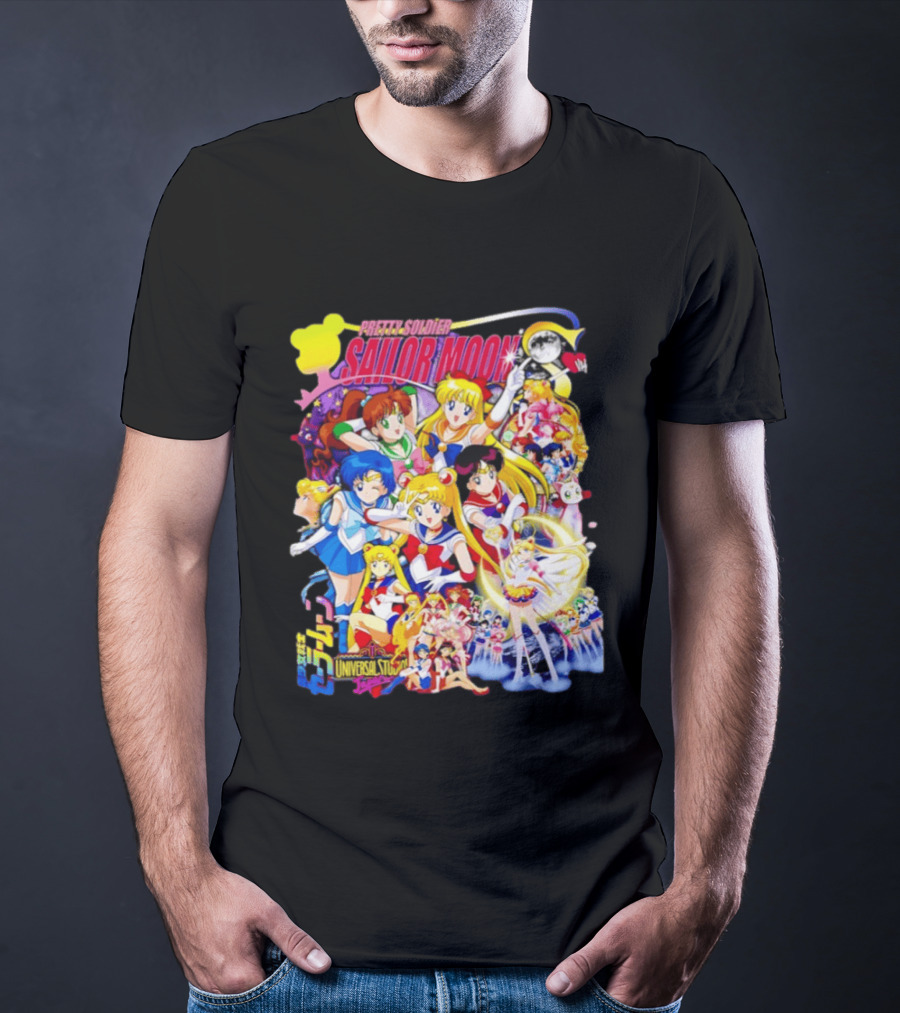 Pretty Soldier Sailor Moon Universal Studios Japan Anime Characters T-Shirt