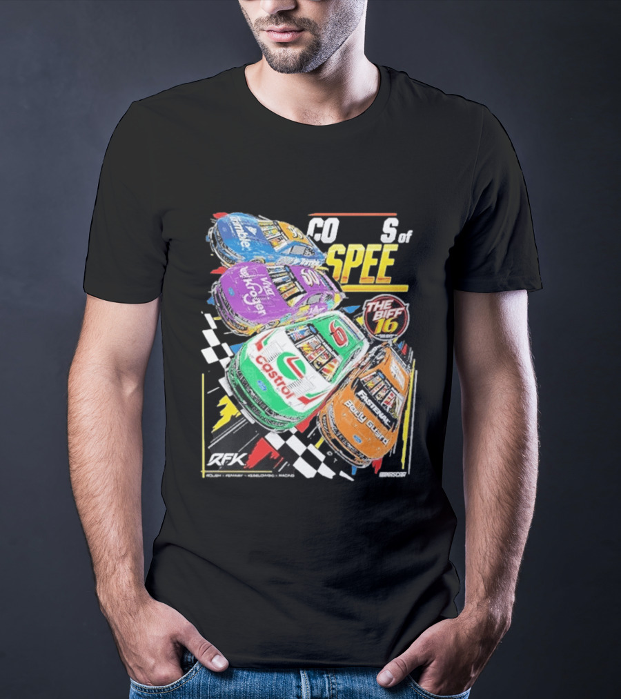 RFK Racing Colors Of Speed Castrol The Biff 16 Daytona 500 Cars T-Shirt
