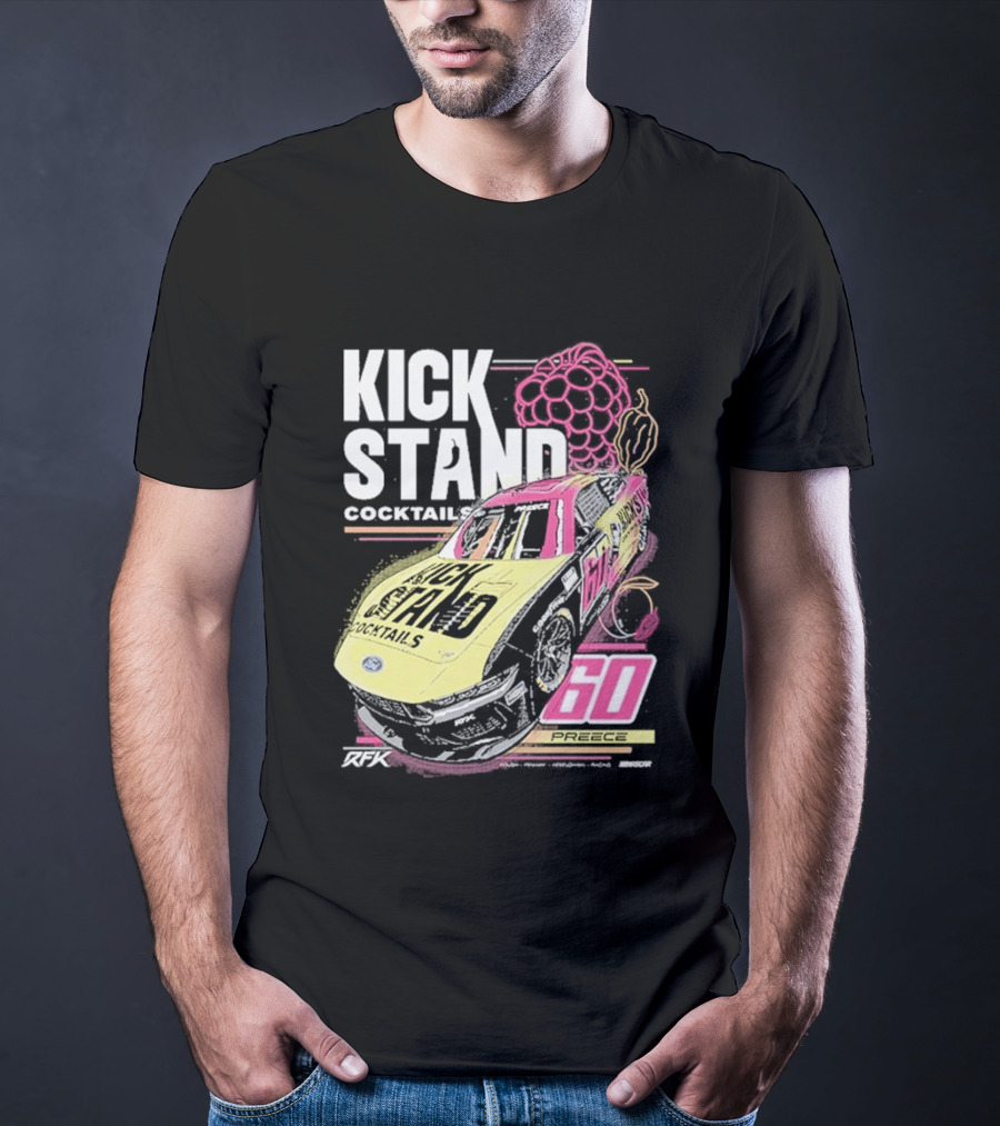 Kickstand Cocktails RFK Racing 60 Ryan Preece Car T-Shirt