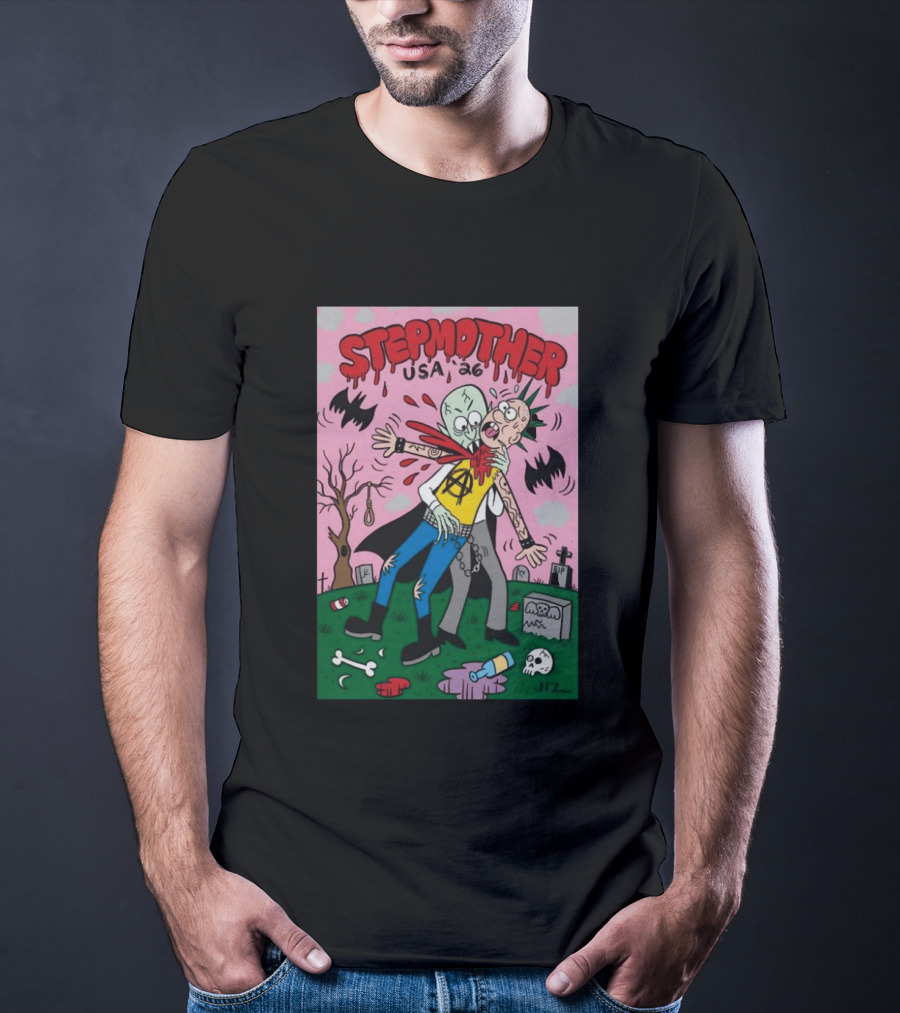Stepmother USA 26 Punk Vampire Graveyard Scene T-Shirt