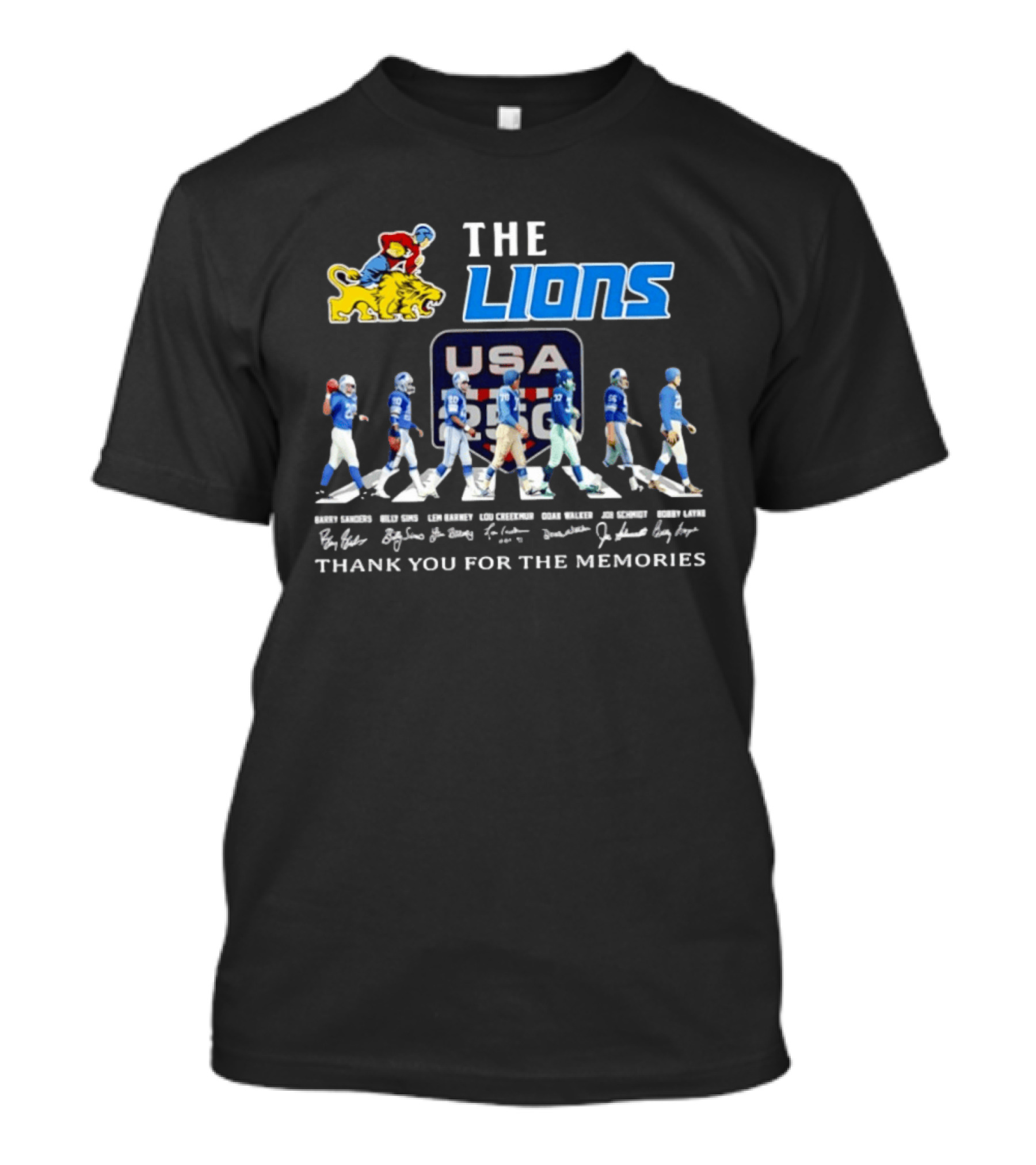 The Lions USA Football Evolution Thank You For The Memories T-Shirt
