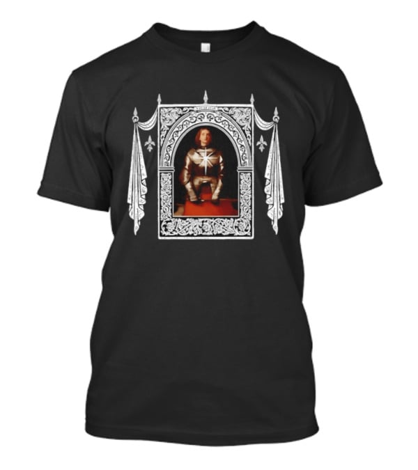 I Am Not Afraid Joan Of Arc Acceptance Medieval Armor Frame Fleur De Lis T-Shirt