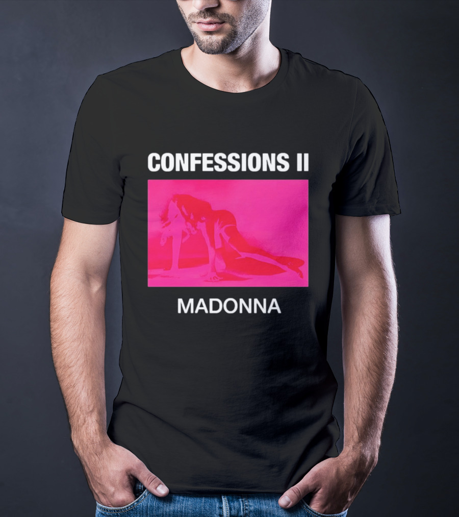 CONFESSIONS II MADONNA Pop Music Album Cover Vibrant Pink Collage T-Shirt