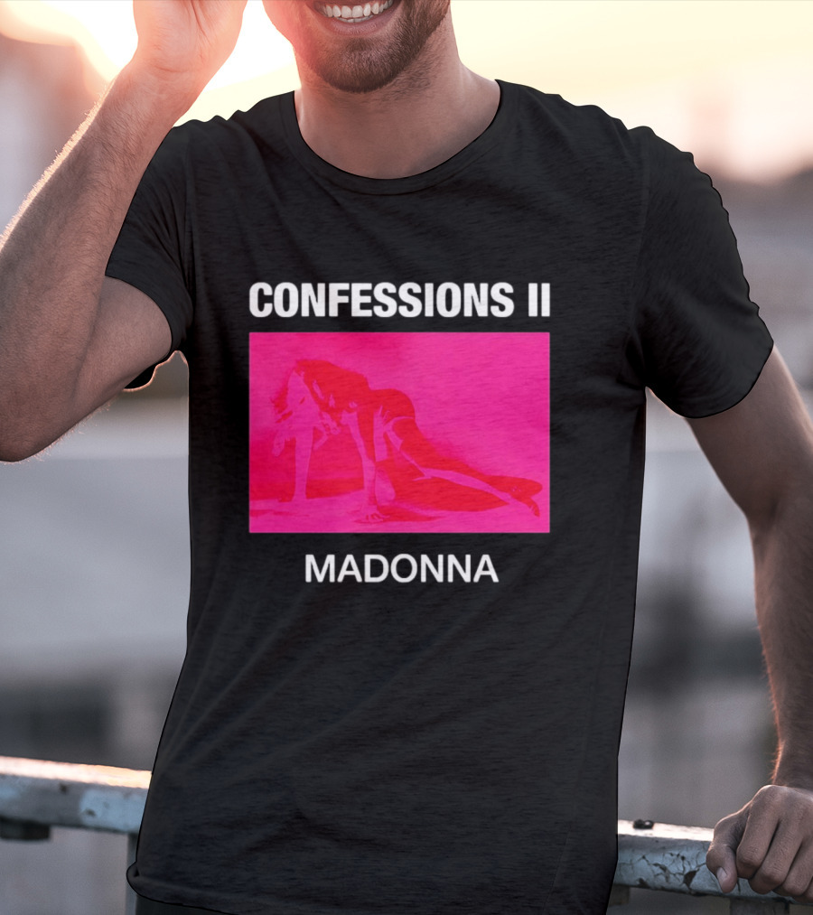 CONFESSIONS II MADONNA Pop Music Album Cover Vibrant Pink Collage T-Shirt