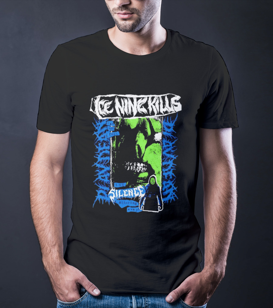 Ice Nine Kills Can You Feel The Silence Slipping Away Horror Themed Psychedelic T-Shirt