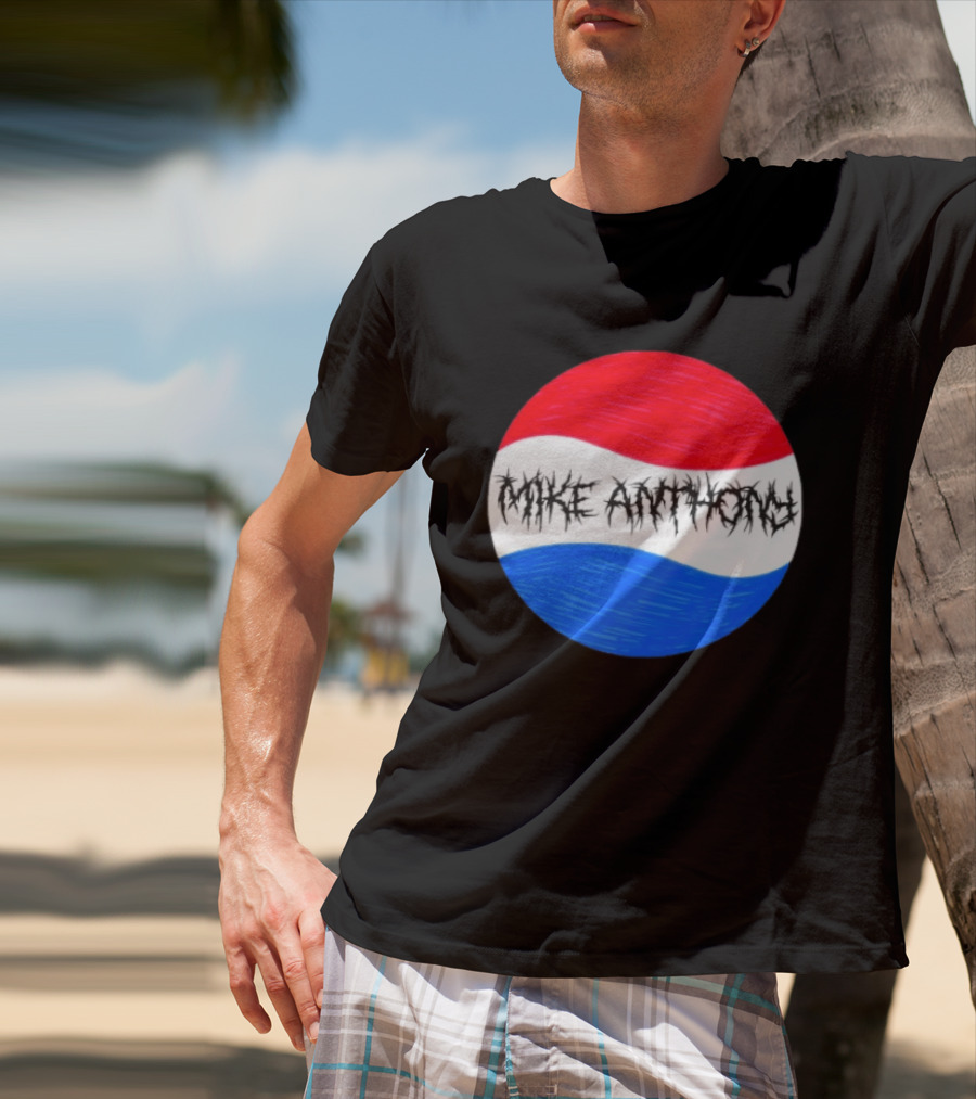 Mike Anthony Pepsi Symbol Bold Text Classic Circle T-Shirt