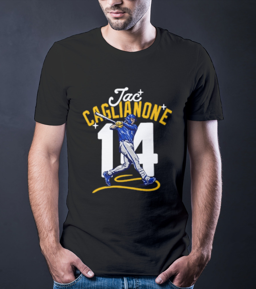 Jac Caglianone No 14 Kansas City Royals Baseball Player Action T-Shirt