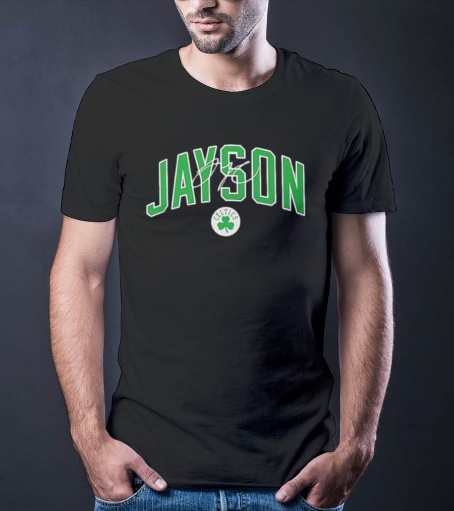 Jayson Tatum Celtics Clover Signature T-Shirt