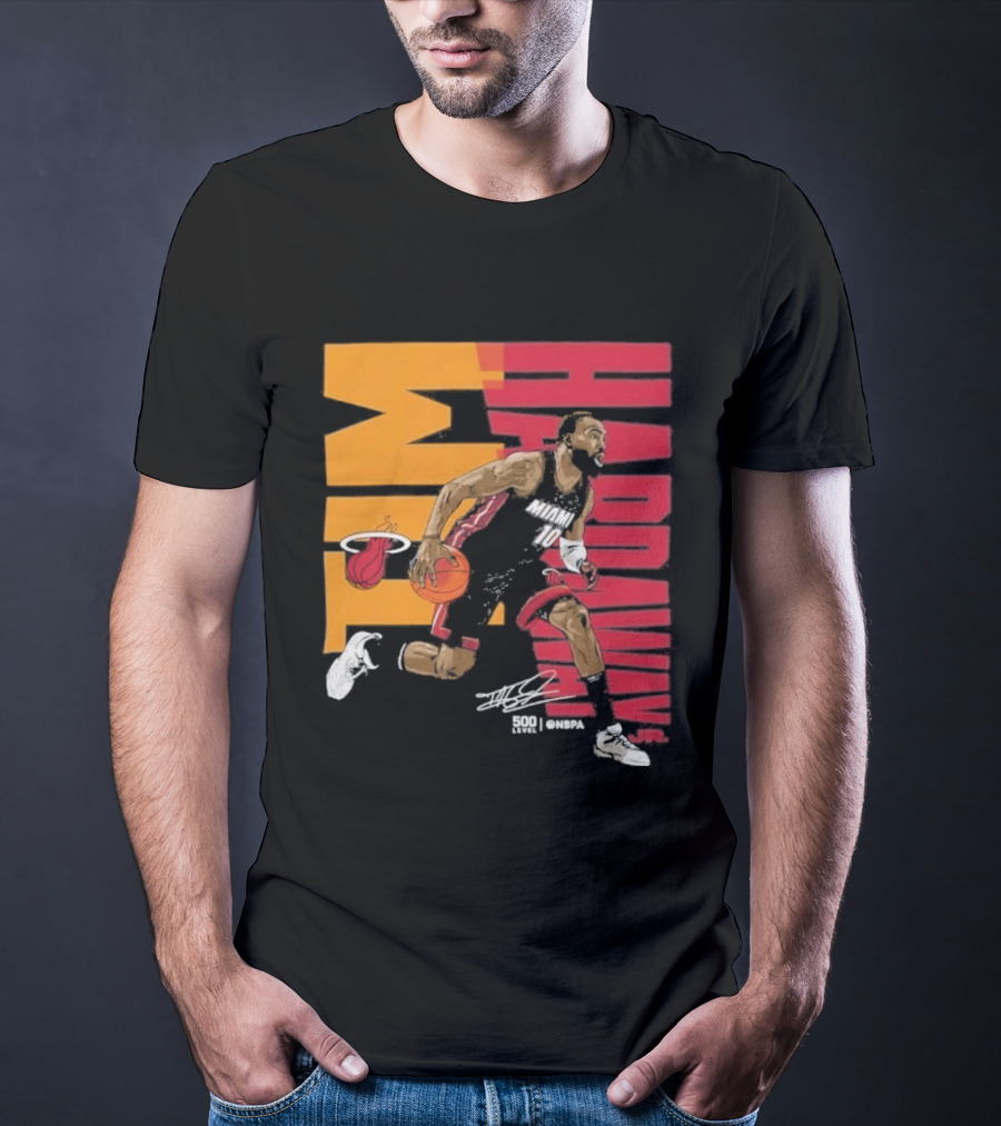 2026 NBA Tim Hardaway Jr Miami Heat Basketball Player Action T-Shirt