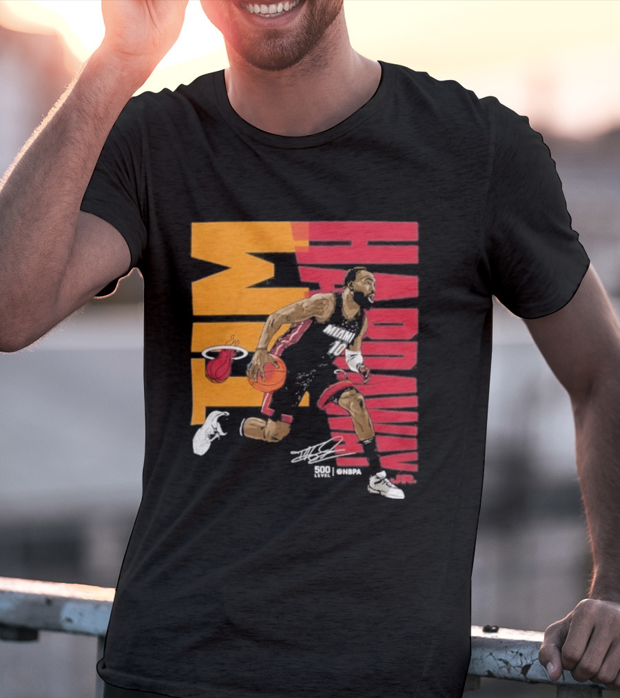 2026 NBA Tim Hardaway Jr Miami Heat Basketball Player Action T-Shirt
