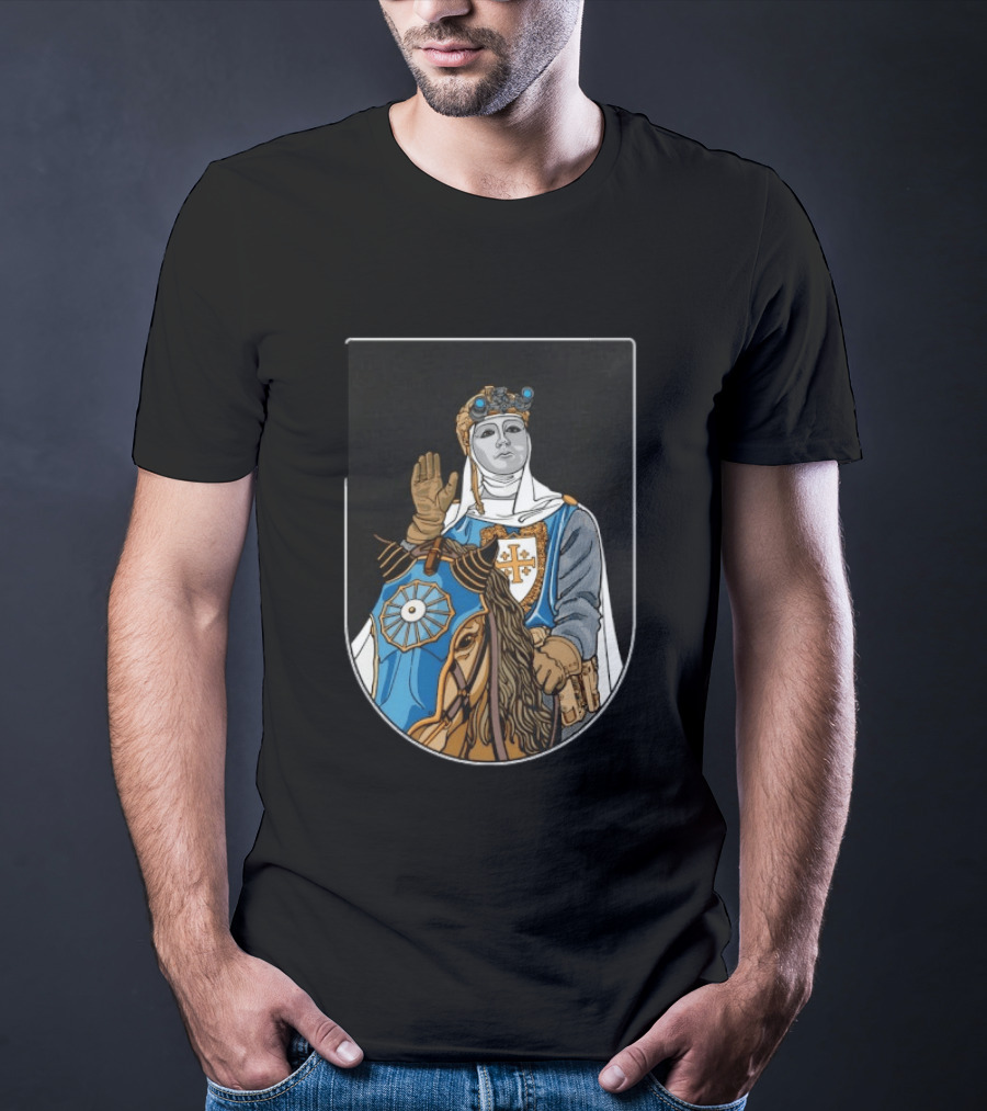 Baldwin IV Of Jerusalem Tactical Knight Crusader Armor And Helmet Medieval T-Shirt