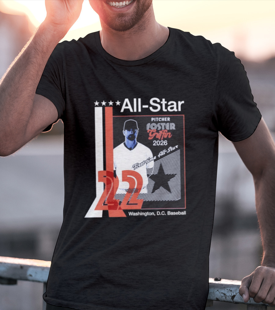 Foster Griffin 2026 First Time All Star Pitcher Washington D.C. Baseball 22 T-Shirt