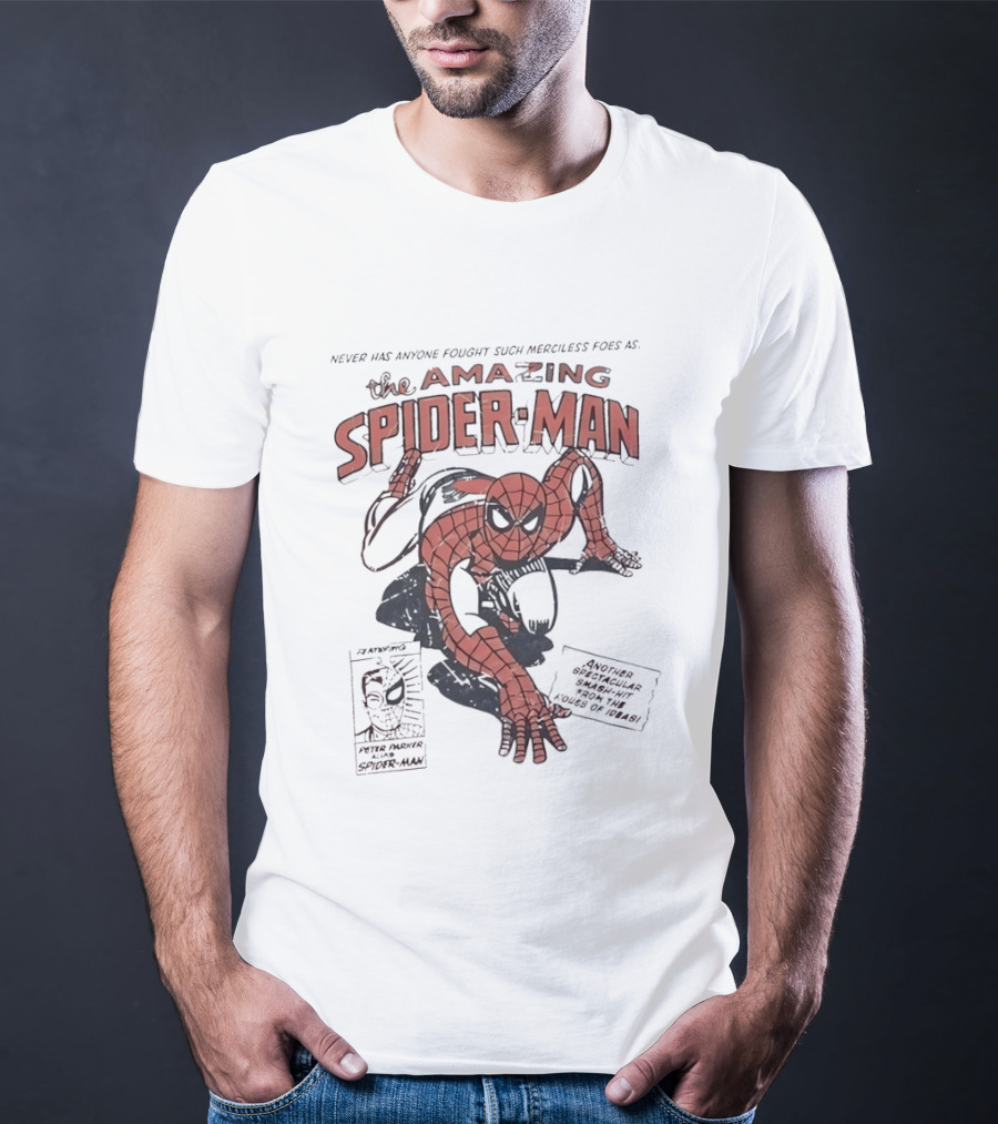 The Amazing Spider Man Never Has Anyone Fought Such Merciless Foes Peter Parker Comic T-Shirt