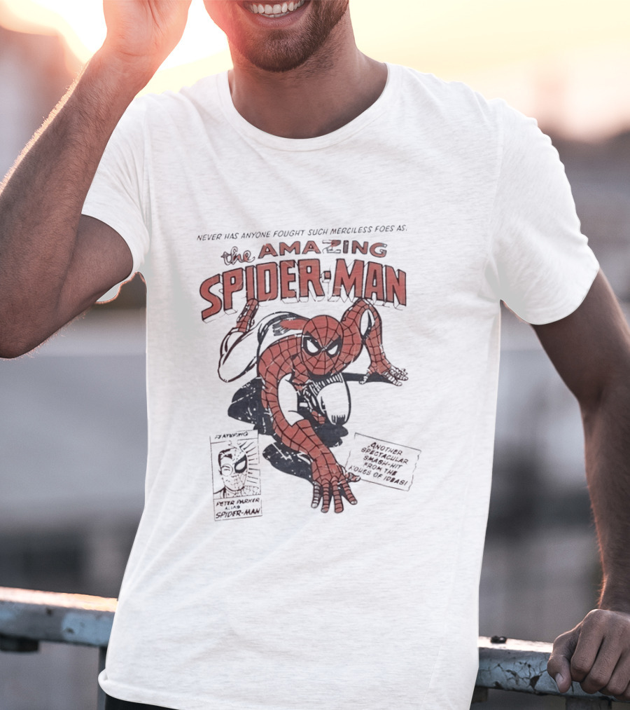 The Amazing Spider Man Never Has Anyone Fought Such Merciless Foes Peter Parker Comic T-Shirt