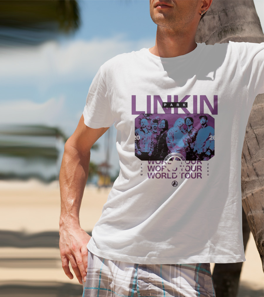 Linkin Park World Tour 2026 Purple Blue Duotone T-Shirt