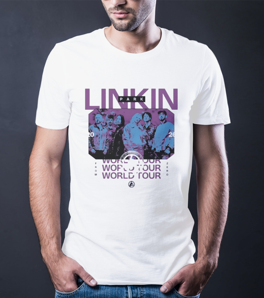 Linkin Park World Tour 2026 Purple Blue Duotone T-Shirt