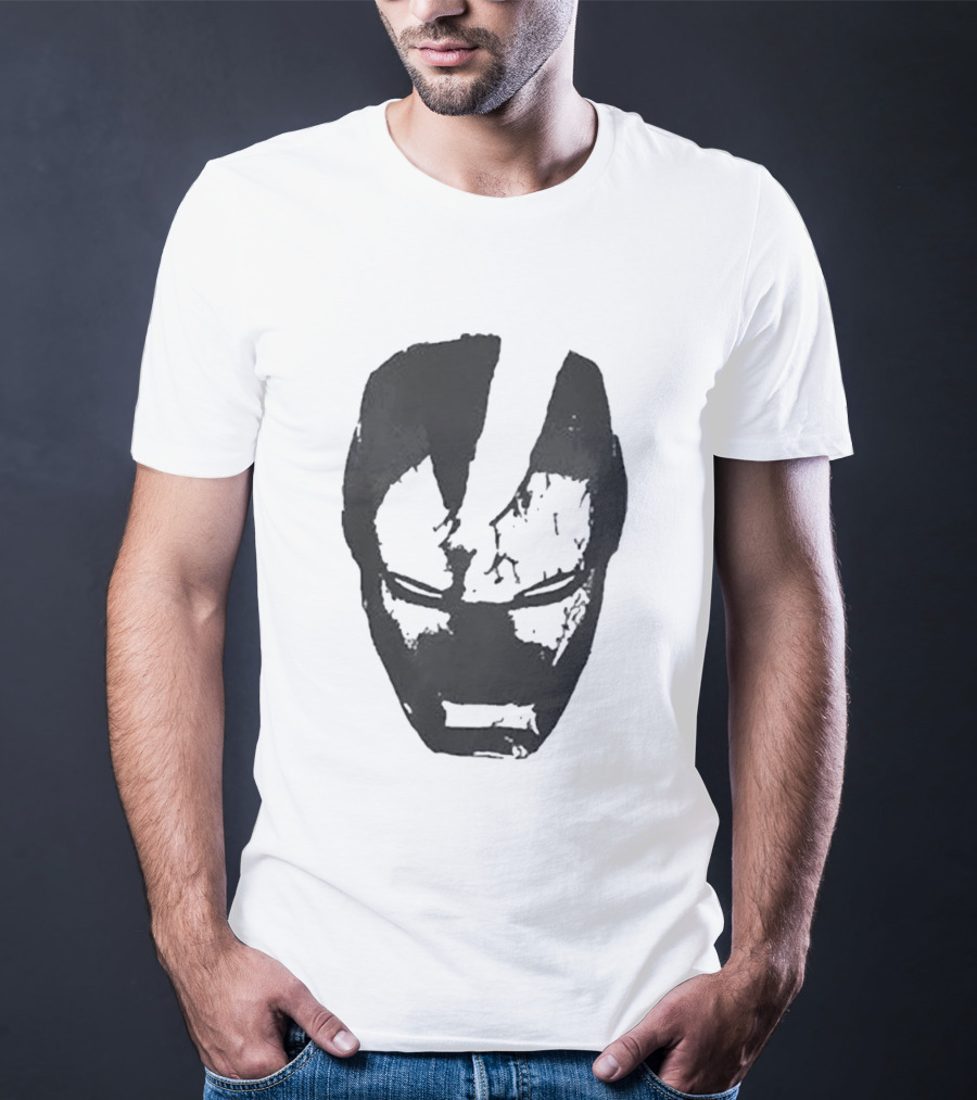 Robert Downey Jr Tony Stark Iron Man Helmet T-Shirt
