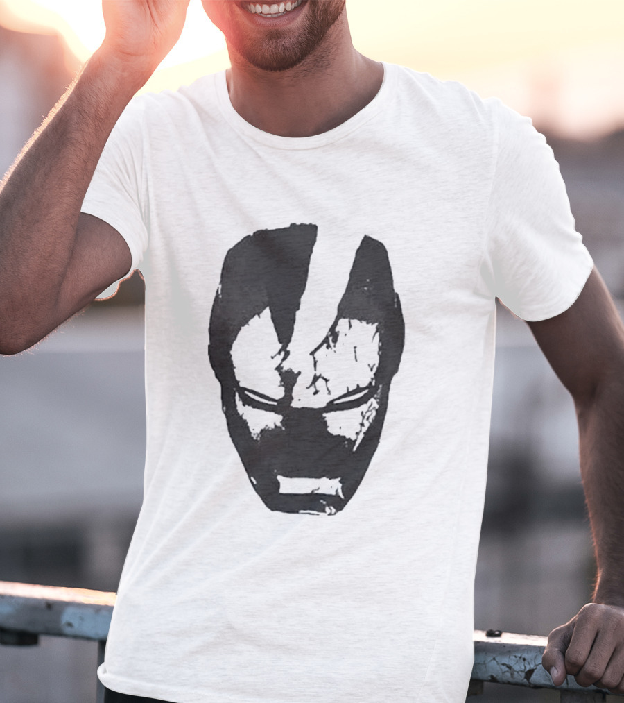 Robert Downey Jr Tony Stark Iron Man Helmet T-Shirt