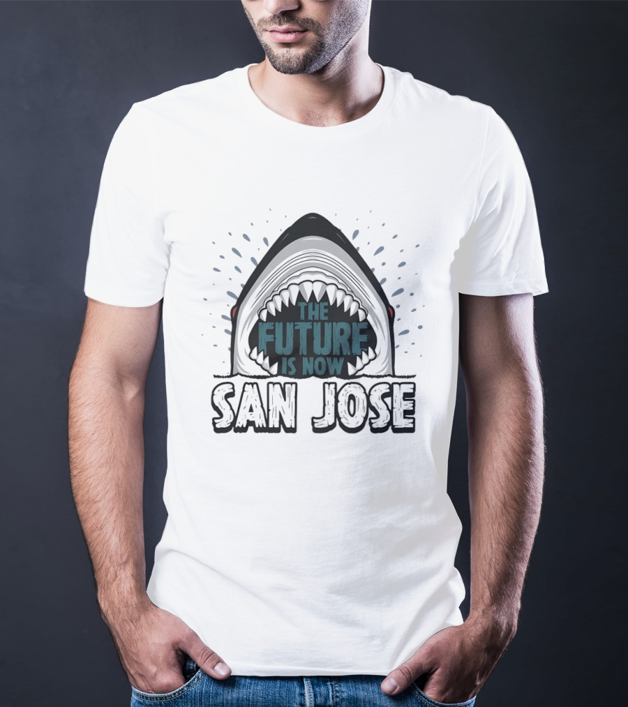 San Jose Sharks The Future Is Now Shark Jaws Hockey Team T-Shirt