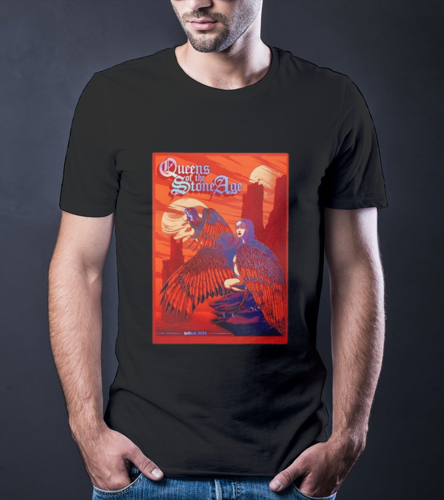 Queens Of The Stone Age Hellfest 2024 Winged Creatures T-Shirt