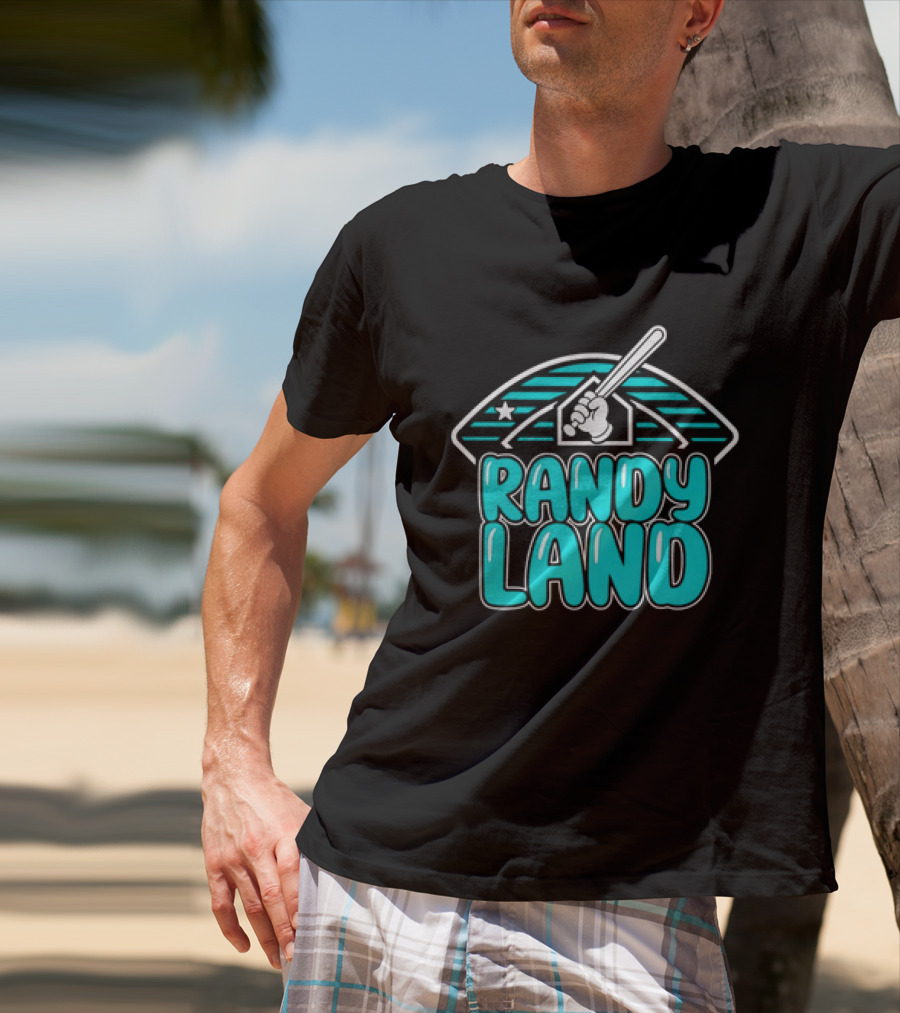 Randy Land Home Plate Batter Baseball T-Shirt